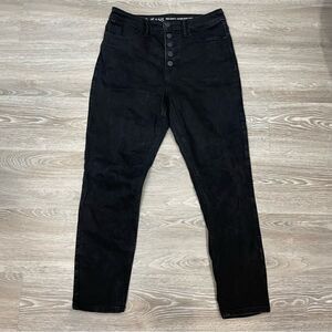 RJeans Black Curvy Hight Rise Jeans Cotton Button Up Jeans Denim